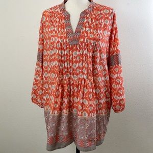 Colorful Summer Tunic Blouse